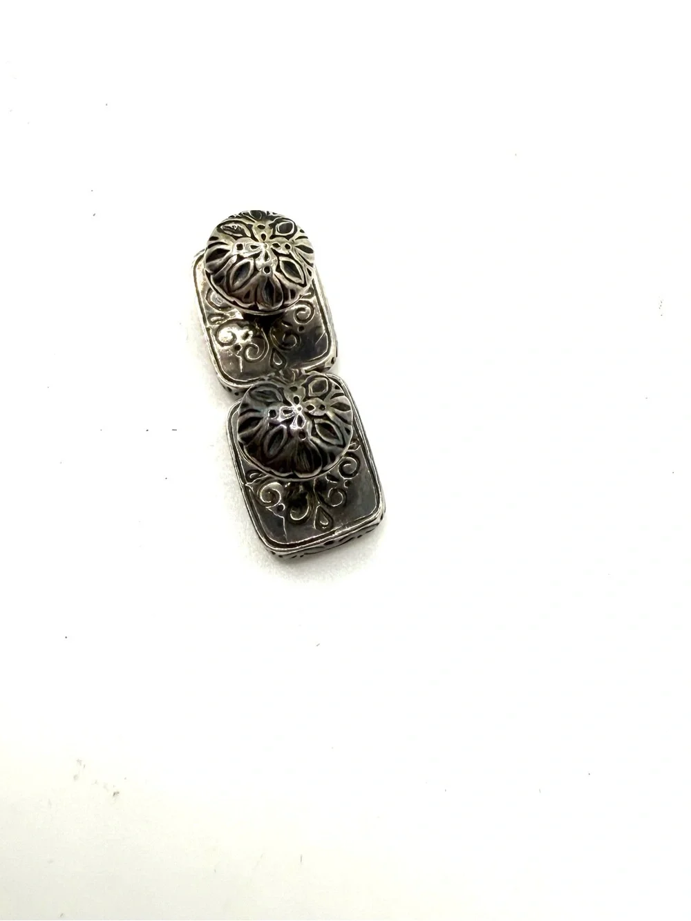Konstantino 18k Sterling Silver Cufflinks with Carnelian-Red Stones